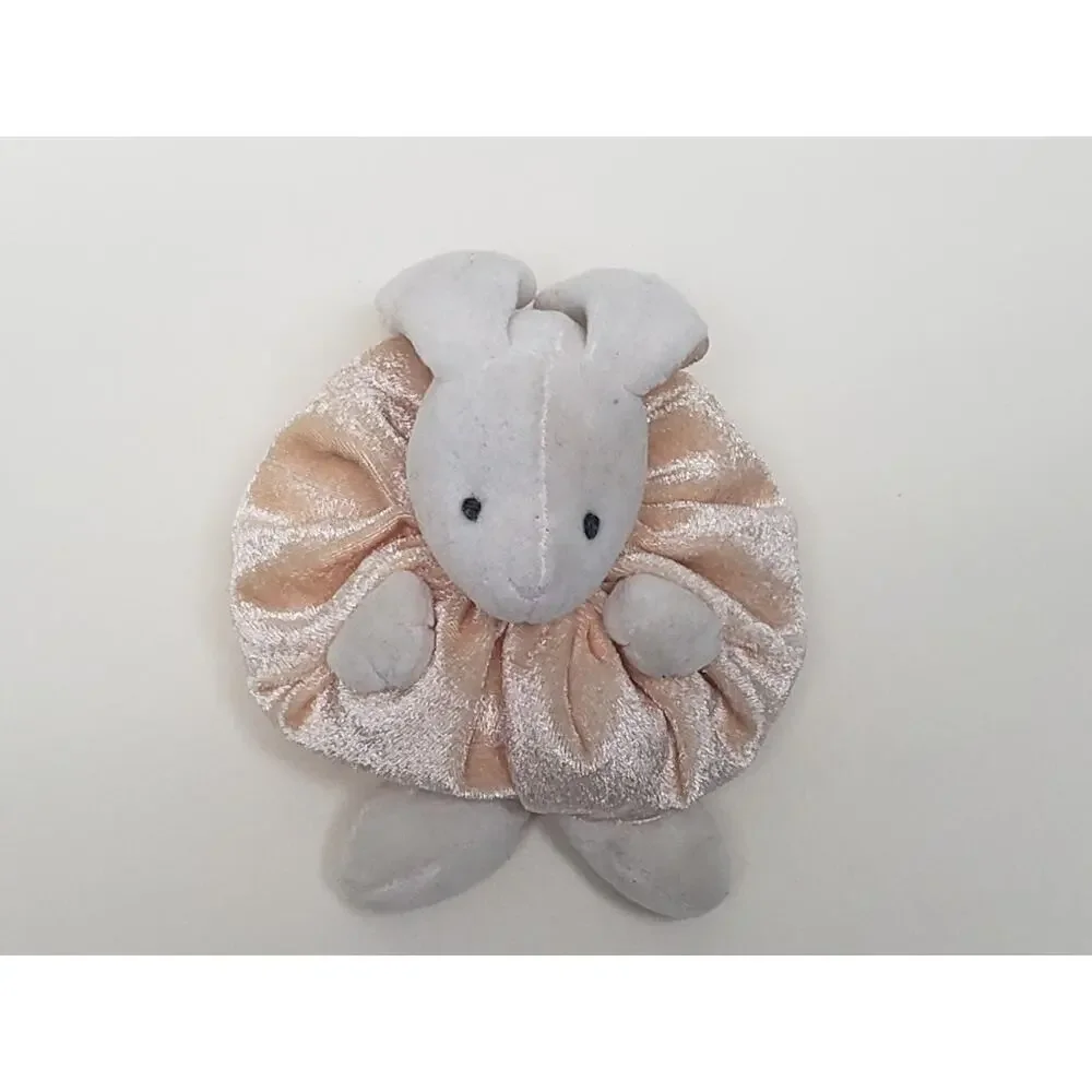 Russ Berrie Long Eared Round Bunny Stuffed Beanie Plush